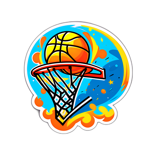 Victory Basketball Sticker