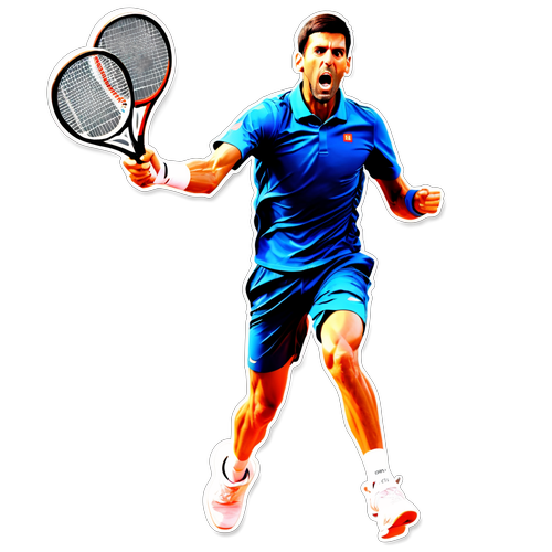 Ontdek de Spanning van Tennis met Novak Djokovic! Wat Deze Sticker Zo Karaoke Maakt!