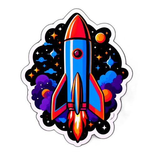 आधुनिक अग्नि 4 रॉकेट स्टिकर