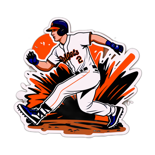 Sliding into Home Plate Sticker