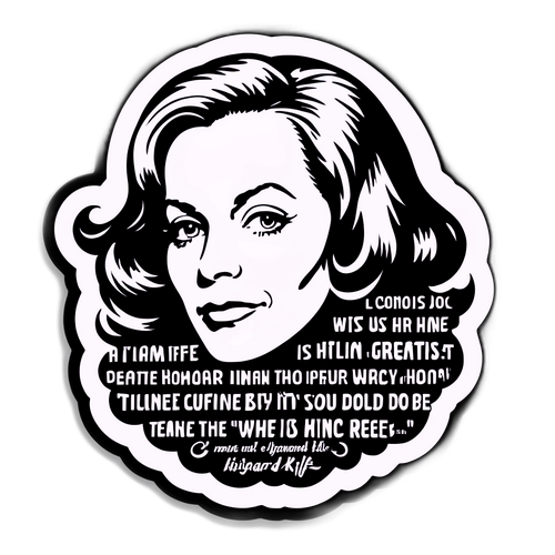 Kreative Hildegard Knef Aufkleber mit ikonischen Zitaten