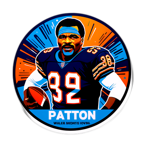 Bold Walter Payton Tribute Sticker