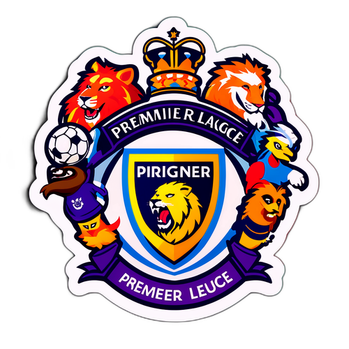 Stiker Logo Liga Perdana dengan Maskot Terkenal