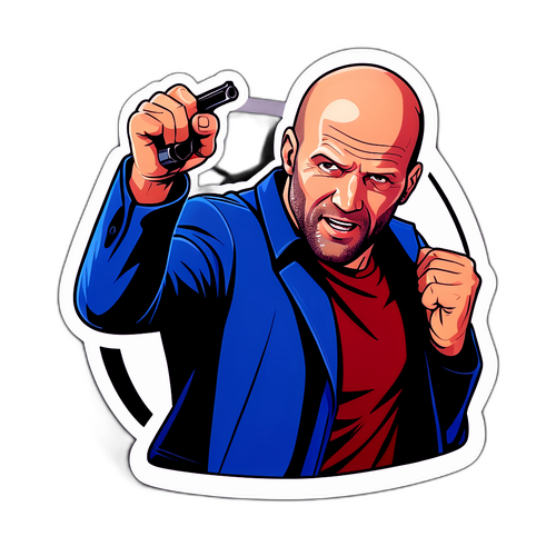 Vicces Jason Statham akciós matrica