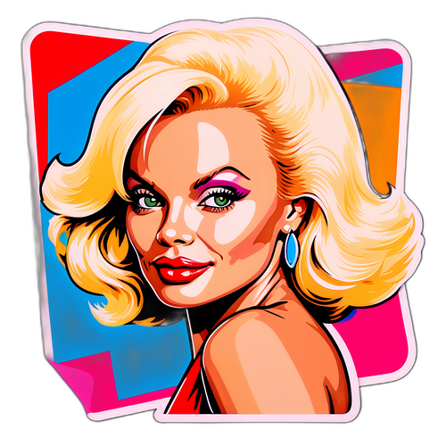 Isang estilong disenyo ng pop-art na si Pamela Anderson