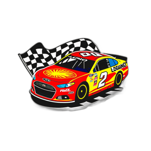 Sleek Joey Logano Race Car Sticker