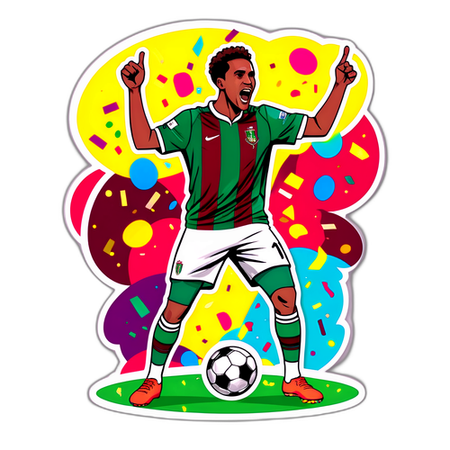 Fluminense Player Goal Celebration Sticker
