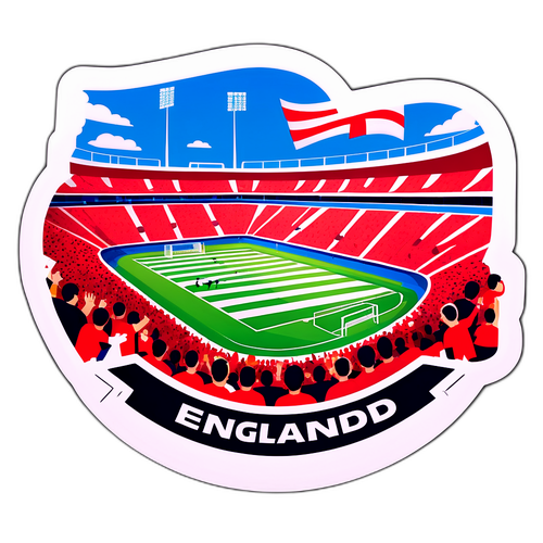 Σκηνή αθλητισμού: Στάδιο Αγγλίας και φίλαθλοι που γιορτάζουν νίκες