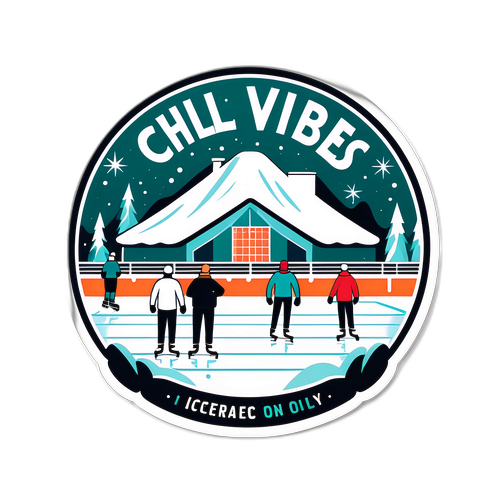 Retro iscenesatt isbane med teksten 'Chill Vibes only'