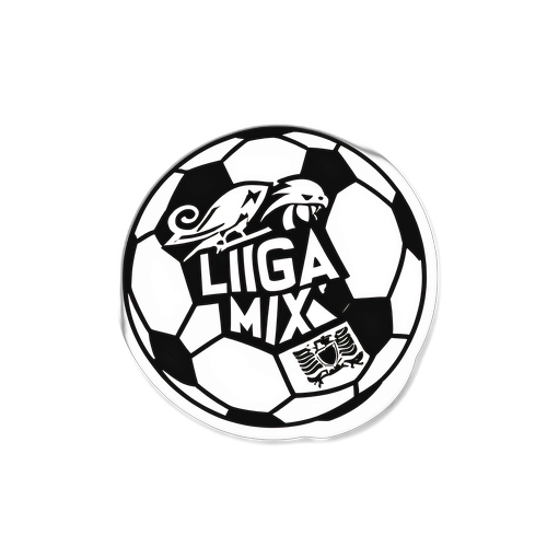 Stiker Bola Sepak Minimalis 'Liga MX'