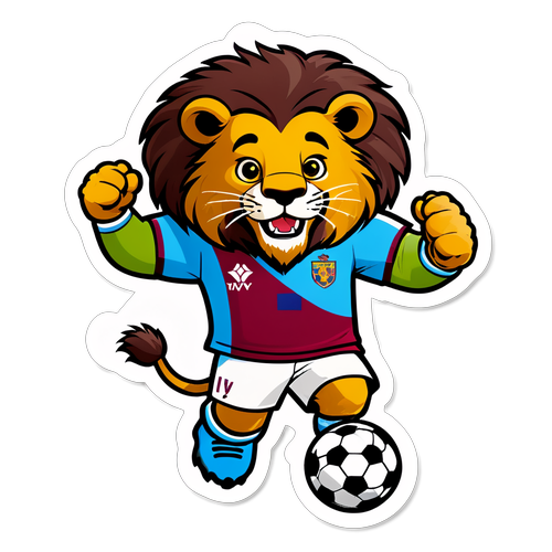 Sticker ya Aston Villa ya Simba Akicheza Mpira