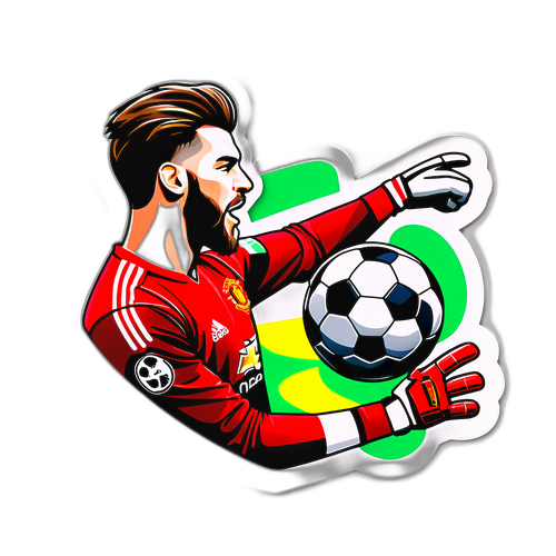 Crea un adesivo di David De Gea mentre fa un parata fenomenale