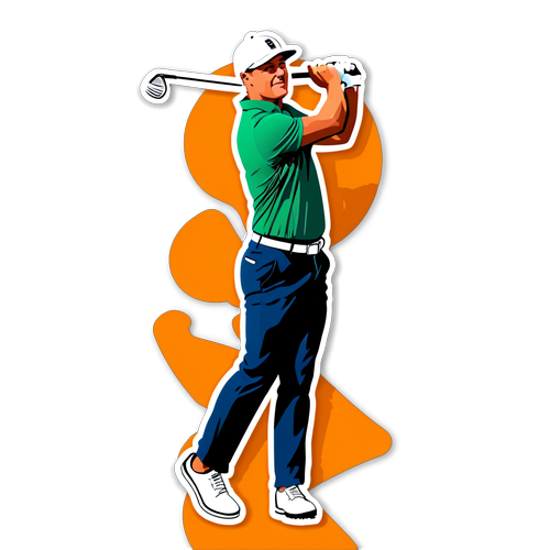 Unleash Your Inner Champion: Bryson DeChambeau's Iconic Swing Captured in Stunning Golf Sticker!