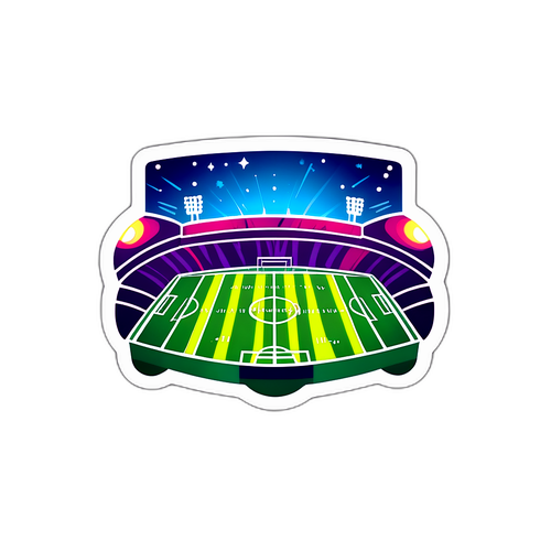 สนามฟุตบอลในคืนแมตช์ที่มีแสงสวยงาม