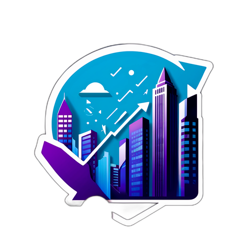 股市上升的商業景象