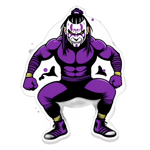 Autocollant de personnage de lutte inspiré de Jeff Hardy