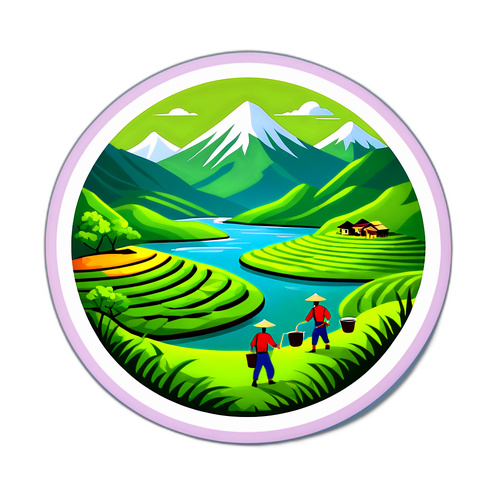 茶农在田间劳作