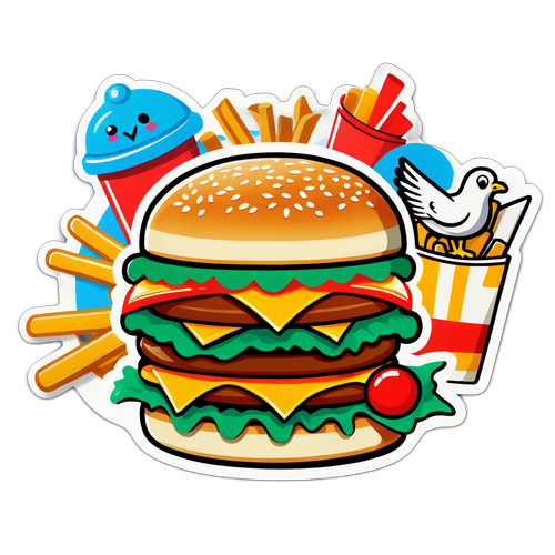 Retro Burger i Frytki