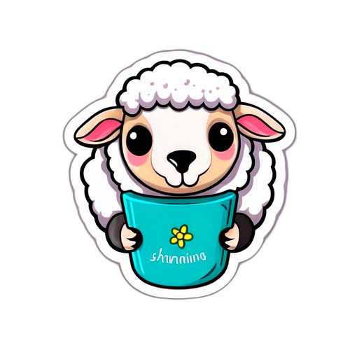 Sticker Domba Kartun Lucu dengan Pesan Ramah