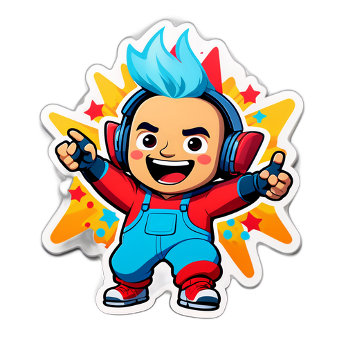 Adesivo Fantasioso con il Suono 'Tudum'