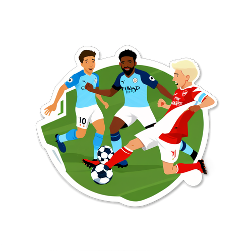 Animation af fodboldkamp mellem Arsenal og Man City