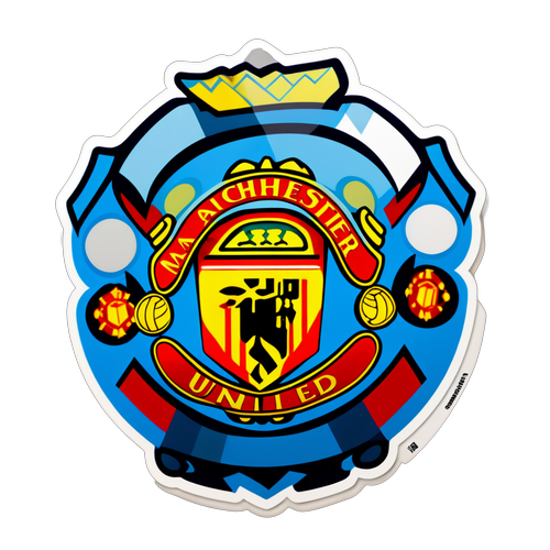 Manchester United og Manchester City Rivalisering Sticker