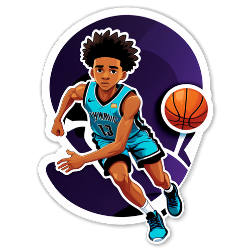 Dynamic Basketball Action Sticker: Jaden Ivey Injury