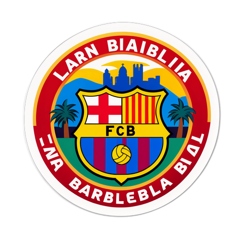 Styliserad Barcelona med La Rambla