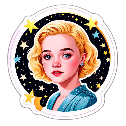 Stylish Julia Garner Sticker