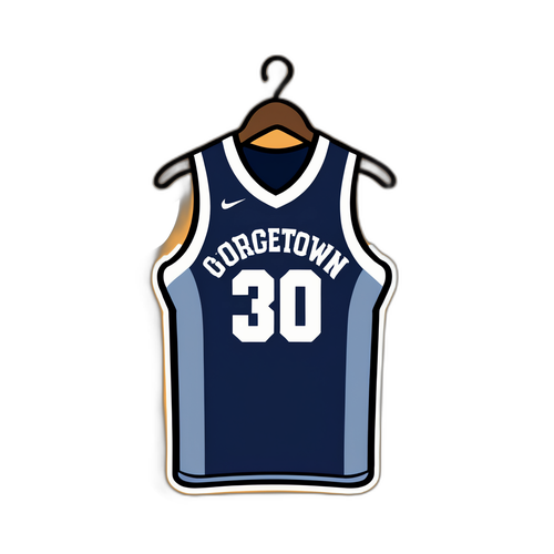 Georgetown Basketball Jersey Sticker