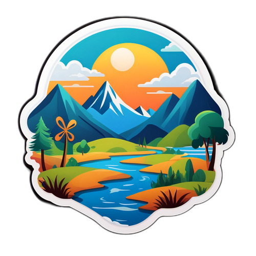 여행 풍경 스티커