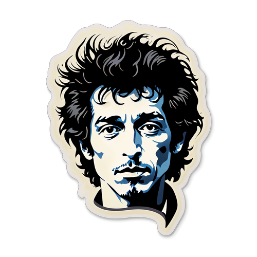 Unveiling Bob Dylan's Legacy: A Timeless Sticker that Captures the Spirit of Music's Revolutionary Icon!