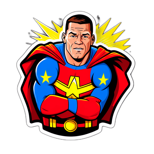 Σατιρική εικόνα του Τζον Σίνα ως υπερήρωα