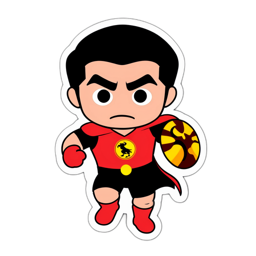 Jucătorul din Ümraniyespor în echipament de supererou