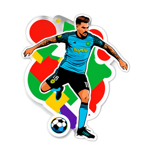 Sticker med Mikael Lustig i aktion