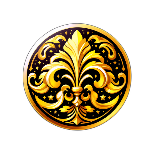 Stiker Bertema Emas Mewah