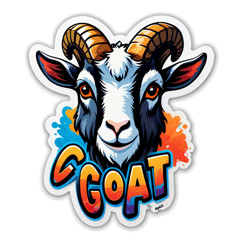 खेल संस्कृति में 'GOAT' का असली मतलब जानें! यह ग्रैफिटी स्टाइल स्टिकर आपके जज़्बातों को जगाएगा!