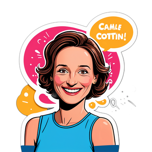 Autocollant joyeux de Camille Cottin