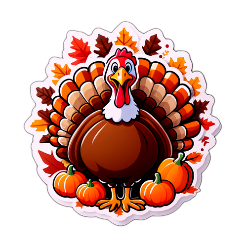 Sticker na May Temang Araw ng Pasasalamat