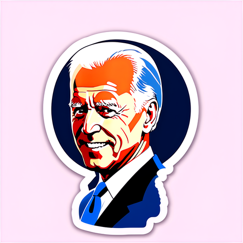 O Adesivo Minimalista do Presidente Biden: Um SÍMBOLO de Liderança que Você Não Pode Perder!