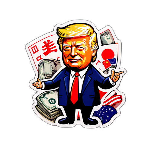 Stiker Politik Humor tentang 'Trump China'
