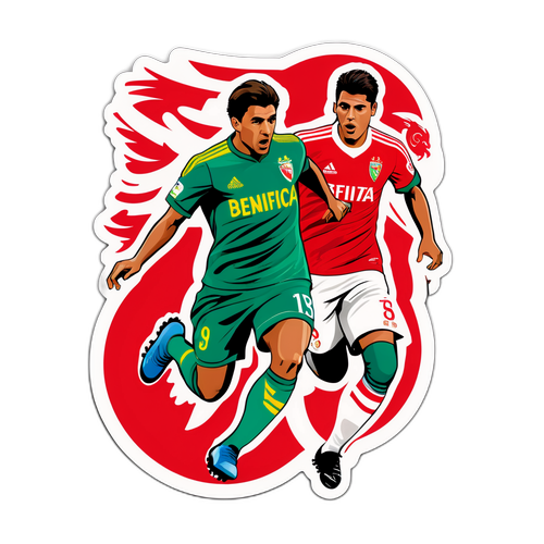 A Benfica és Tondela meccs élénk dizájnja