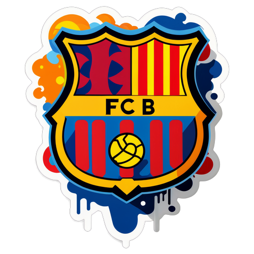 Graffiti-Style: Stilvolles FC Barcelona-Logo