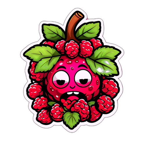 かわいいラズベリーキャラクター