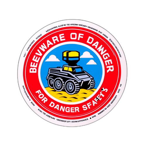 สติ๊กเกอร์เตือนภัยเกี่ยวกับทุ่นระเบิด