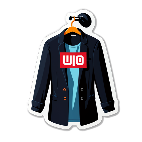 Минималистичная наклейка с логотипом Uniqlo