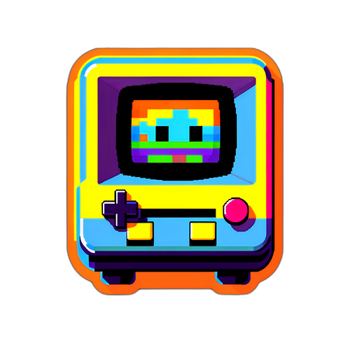 Autocollant vintage Activision en pixel art