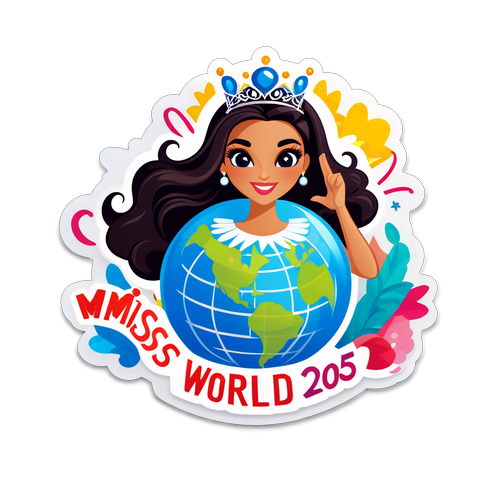สติ๊กเกอร์โปรโมต Miss World 2025