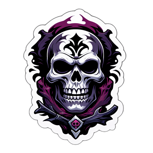 Sticker Spaventoso con Elementi Inquietanti