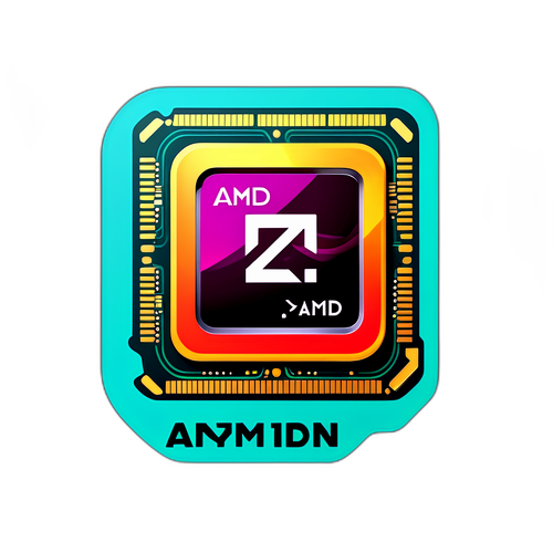 מדבקה עם שבב AMD וביטויים טכניים